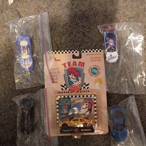 Vintage Racing Car Set - Blue and Orange